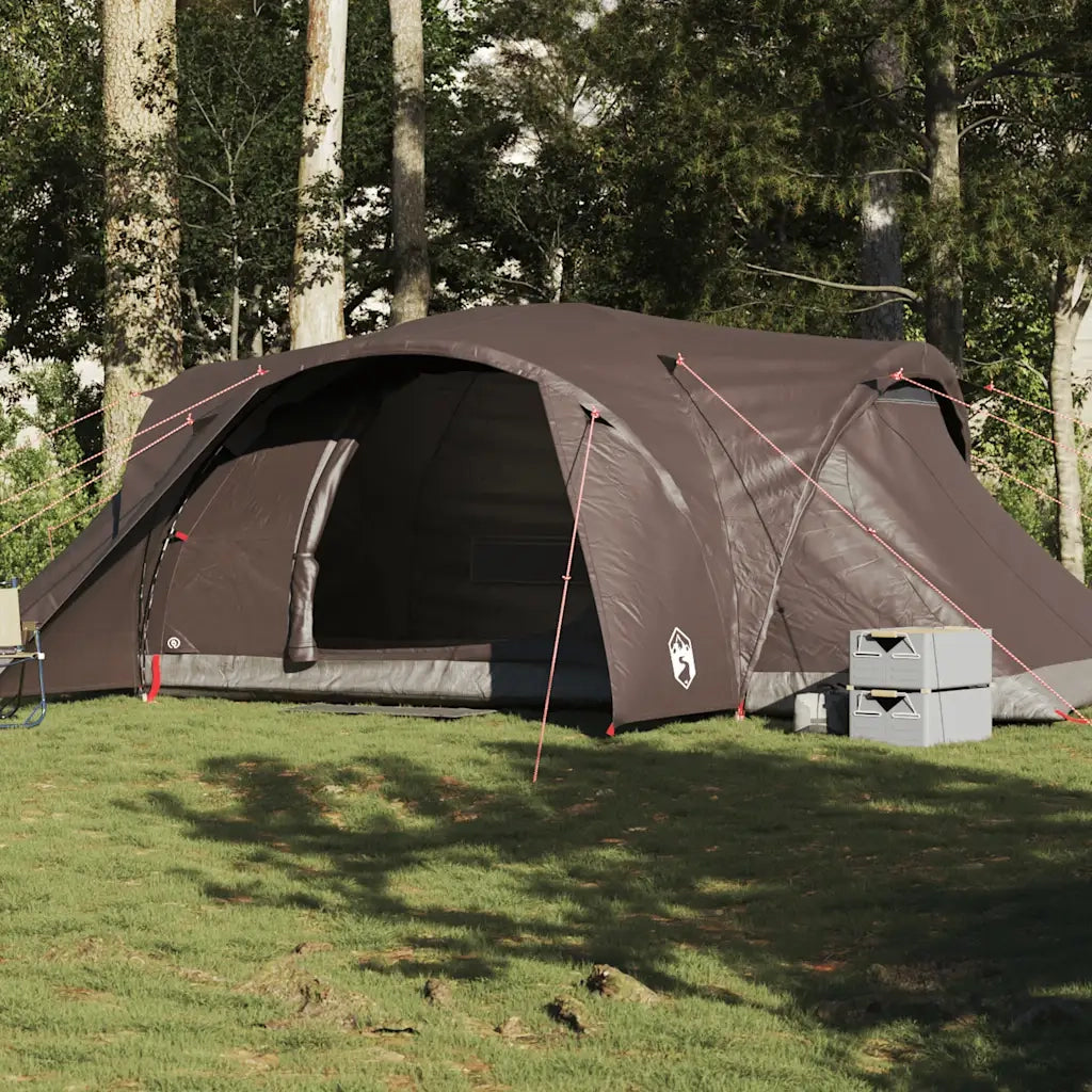vidaXL Tenda da Campeggio a Cupola per 6 Persone Marrone Impermeabile