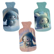 1 Pezzo Borsa Acqua Calda Fluffy 2 Litri Fodera in Pile 3 Colori