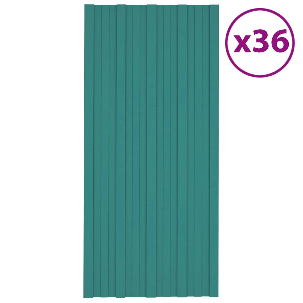 Pannello per tetto 36 pz Verde 100 x 45 cm Acciaio zincato CFW6625884