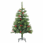 Albero Natale | Decorazioni natalizie Artificiale Incernierato con Pigne e Bacche 150cm