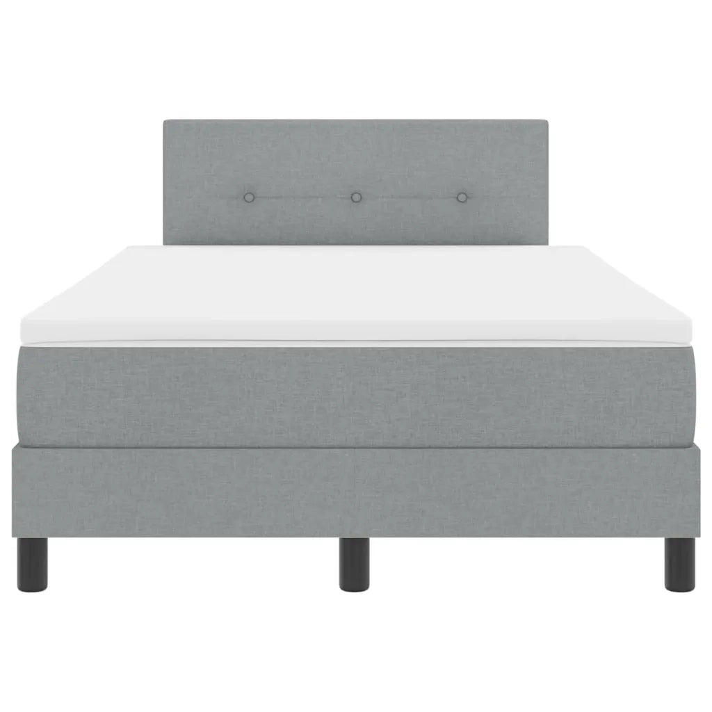 Letto a molle con materasso Grigio chiaro 120 x 190 cm Tessuto 3338671