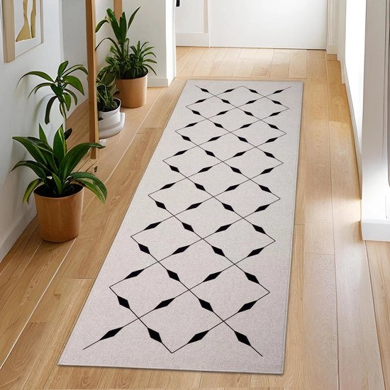 Tappeto per corridoio 60x180cm, Tappeto per corridoio con superficie antiscivolo, adatto per corridoio, cucina, sala da pranzo e soggiorno.