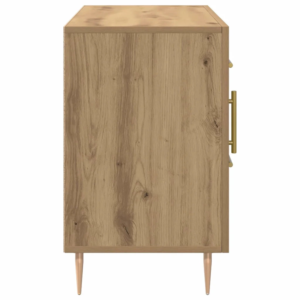 Credenza Rovere Artigianale 100x36x60 cm in Legno Multistrato
