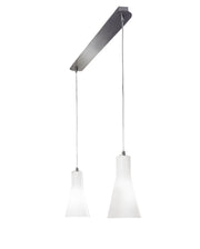 Lampada a Sospensione Diana in Metallo e Vetro Soffiato, Finitura Cromo, Attacco E27 2x 60W, IP20, Design Elegante e Moderno, Codice 2753-46-138