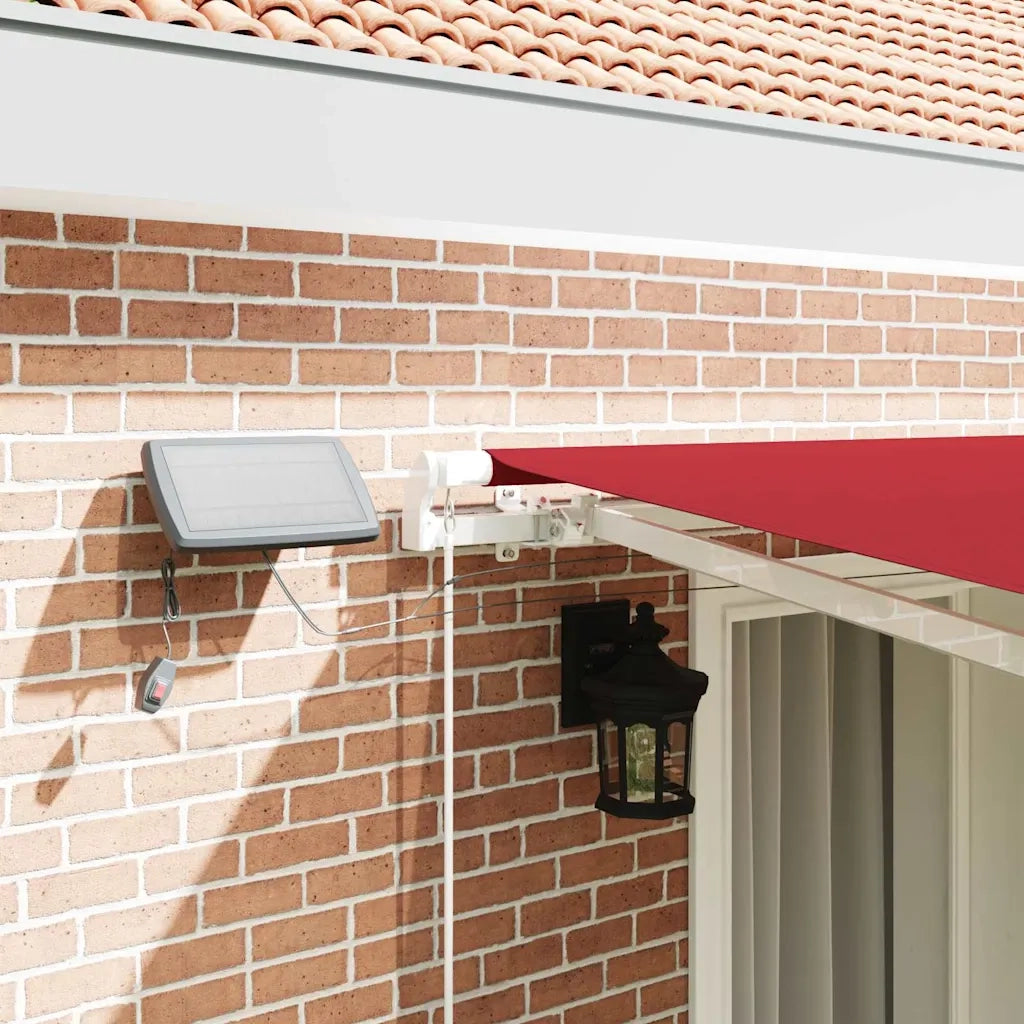 Tenda Retrattile Rosso 400 × 300 cm Tessuto e acciaio 3330688