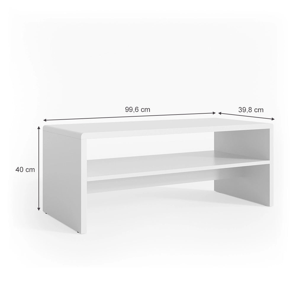 Vicco Tavolino da salotto Bianco 99.6 x 39.8 cm