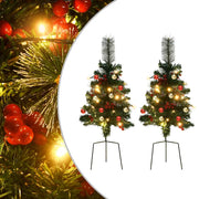 Alberi di Natale Artificiali per Viali 2 pz con LED 76 cm