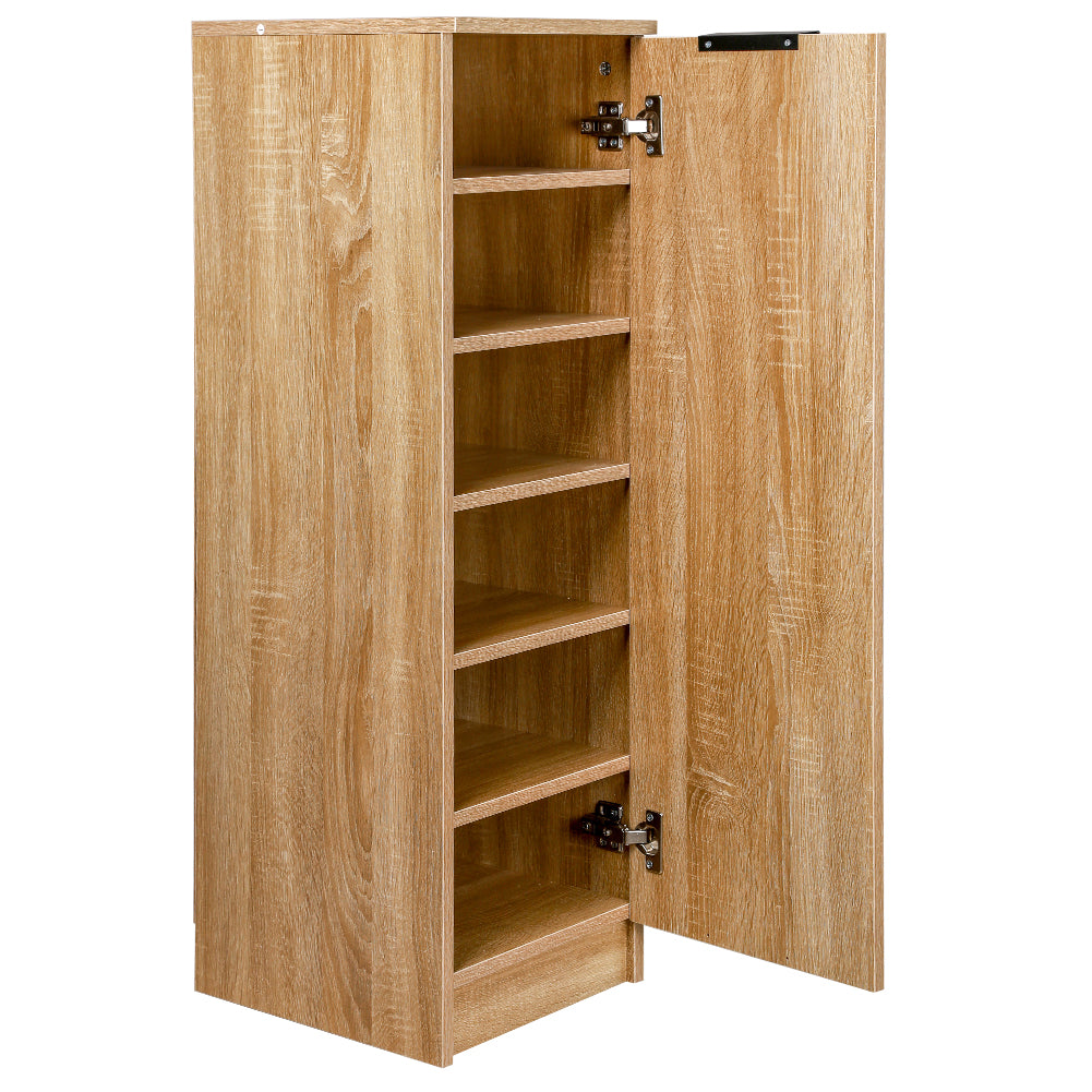 Scarpiera Mobiletto Multiuso in Legno Quercia Mobile Porta Scarpe 30x35x100 cm