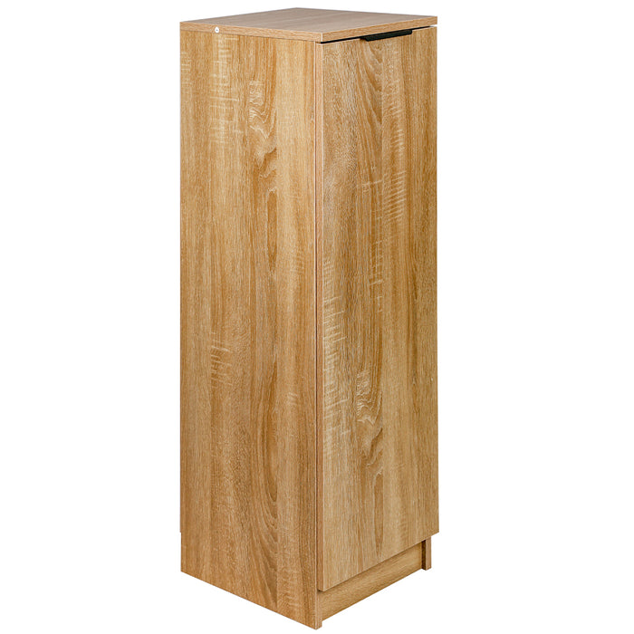 Scarpiera Mobiletto Multiuso in Legno Quercia Mobile Porta Scarpe 30x35x100 cm