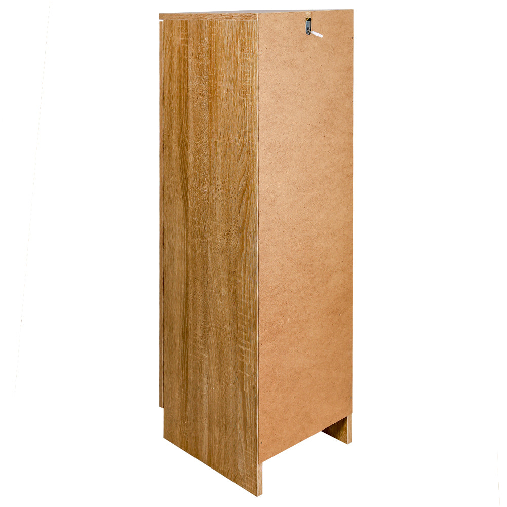 Scarpiera Mobiletto Multiuso in Legno Quercia Mobile Porta Scarpe 30x35x100 cm