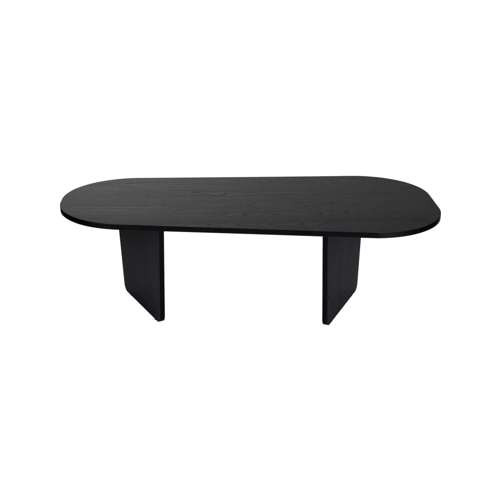 Dozza, Tavolino da Salotto Forma Ovale, 130x65x40h cm Nero