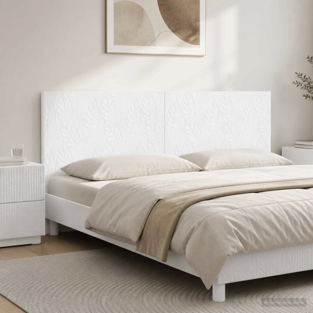 Testiera da Muro DELFT Bianco Legno ingegnerizzato 897165