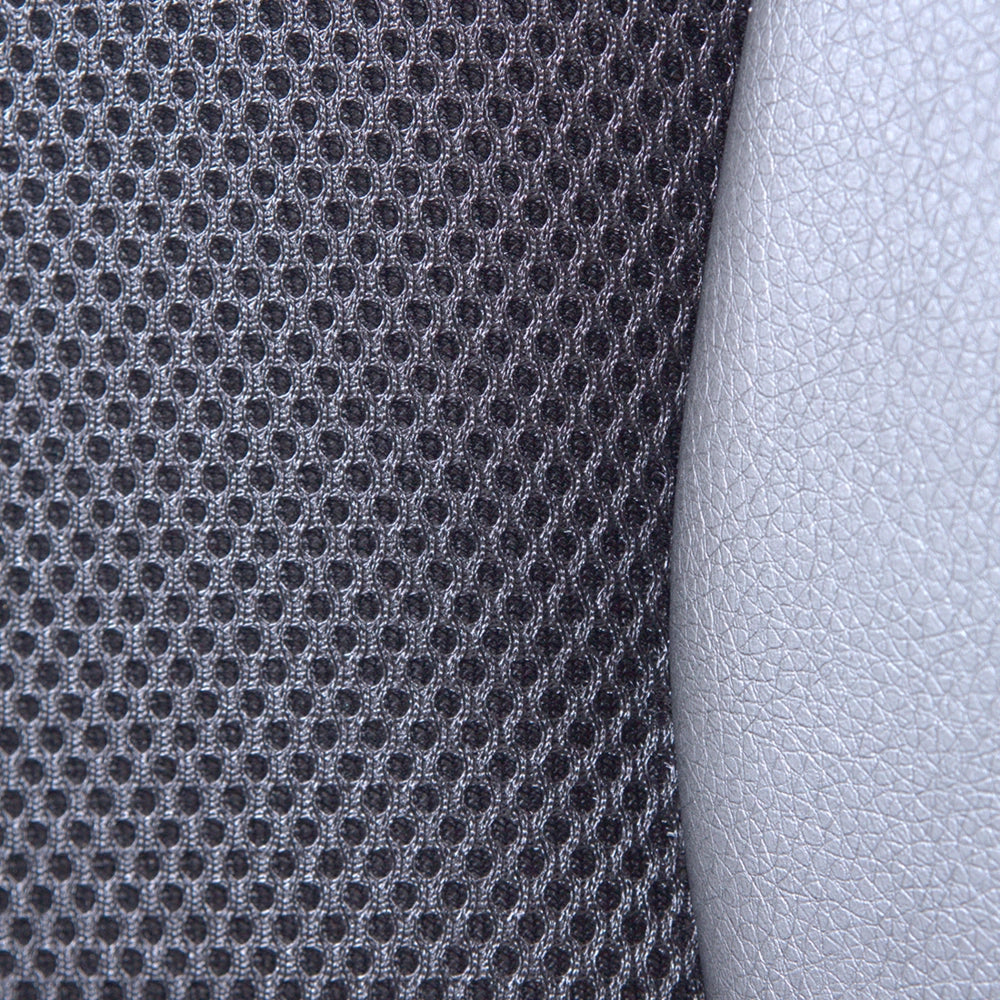 Sedia da ufficio Meccanismo di inclinazione girevole in tessuto a rete bianco e Nero Sedile regolabile in altezza Schienale ergonomico