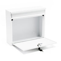 Cassetta postale singola V13, bianca in acciaio zincato verniciato a polvere