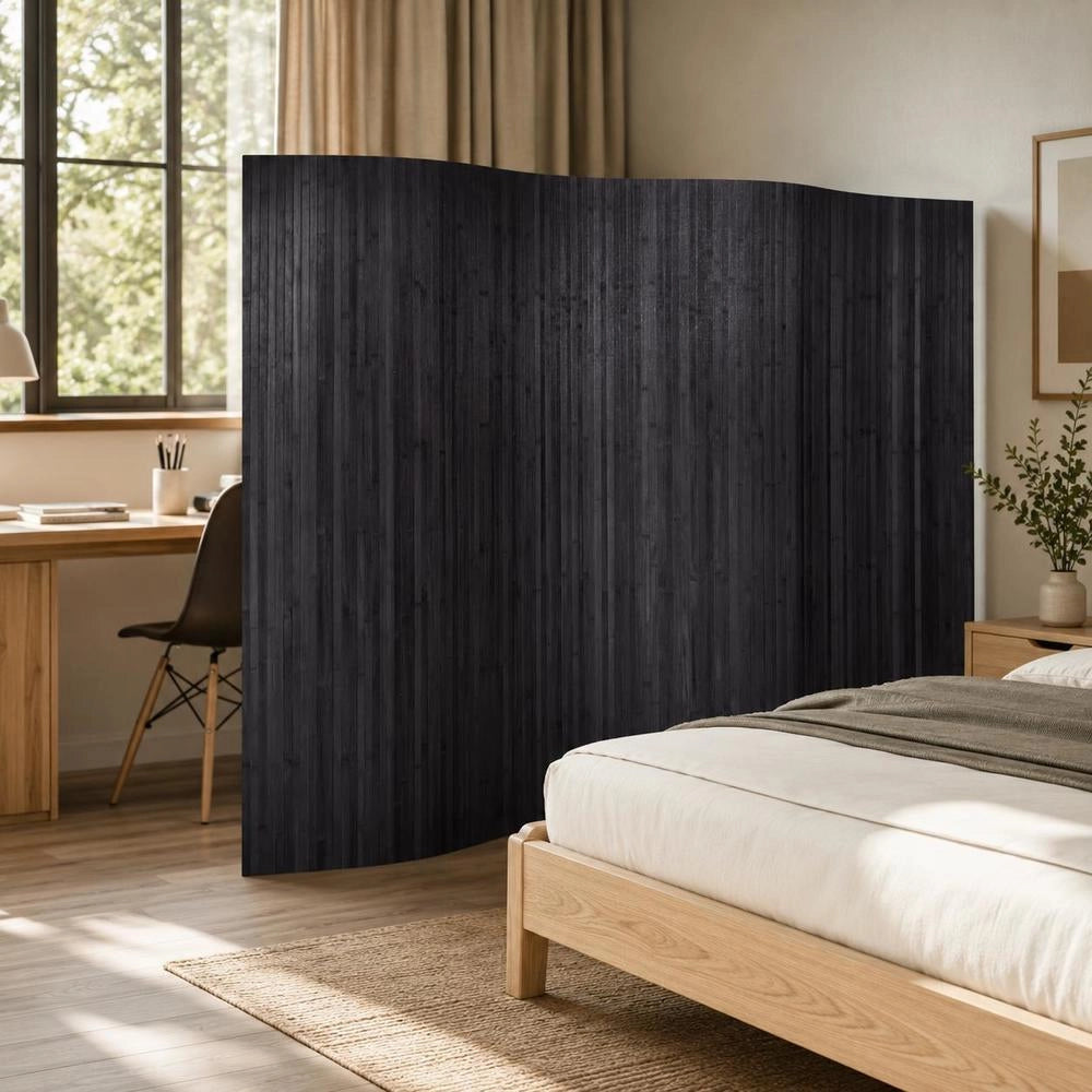 Bamboo Room Divider, Grey, 250x165 Cm