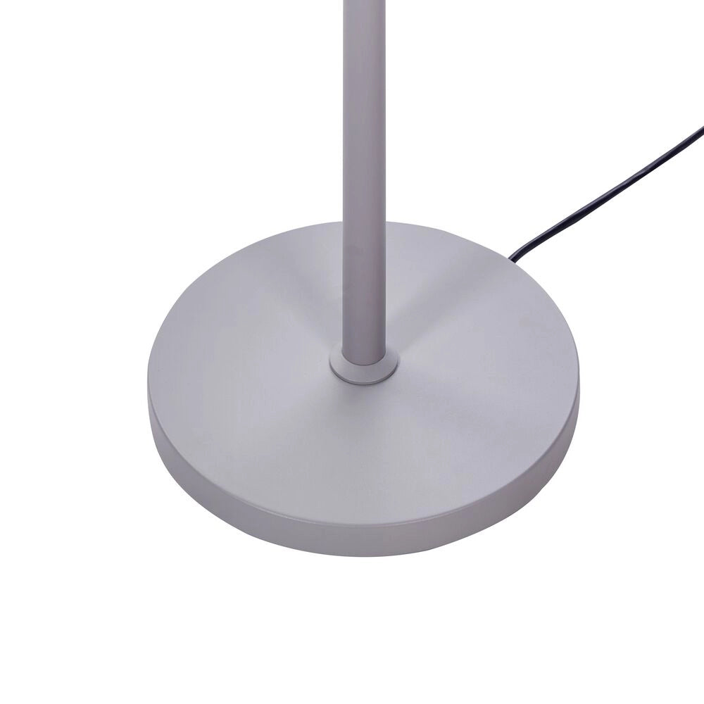 Lampada da terra a LED in metallo argentato con interruttore 186 cm soggiorno camera da letto