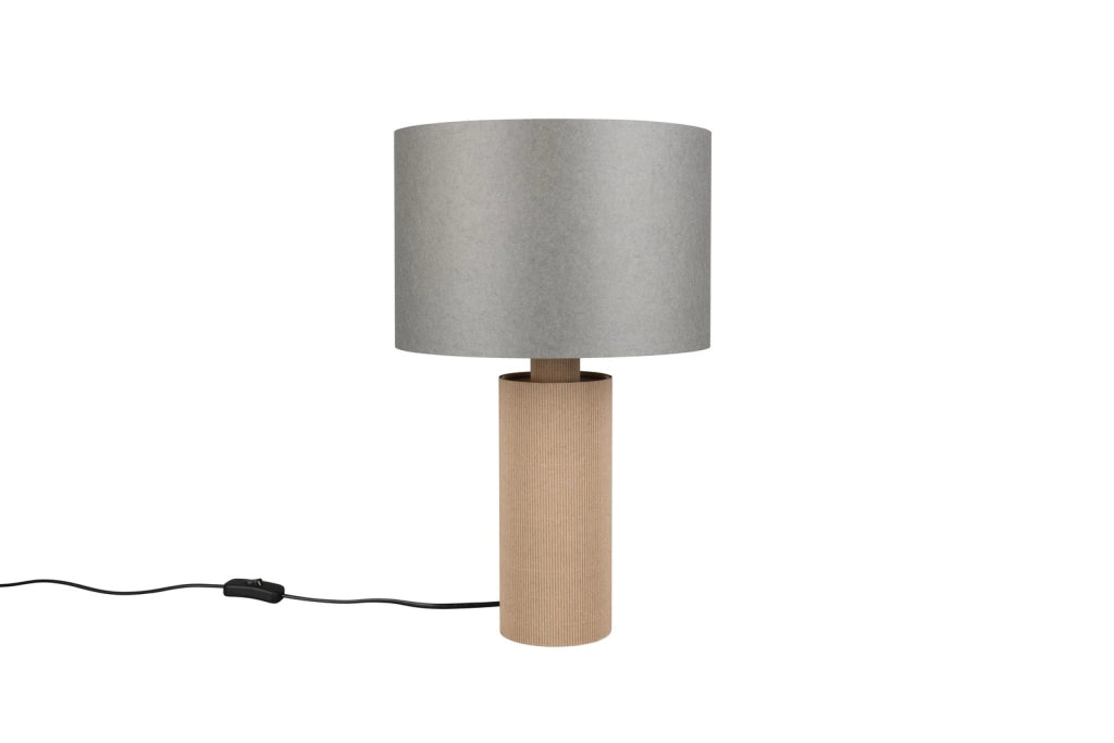 Lampada da tavolo CANIO Ø30 grigio-marrone salotto E27 Trio