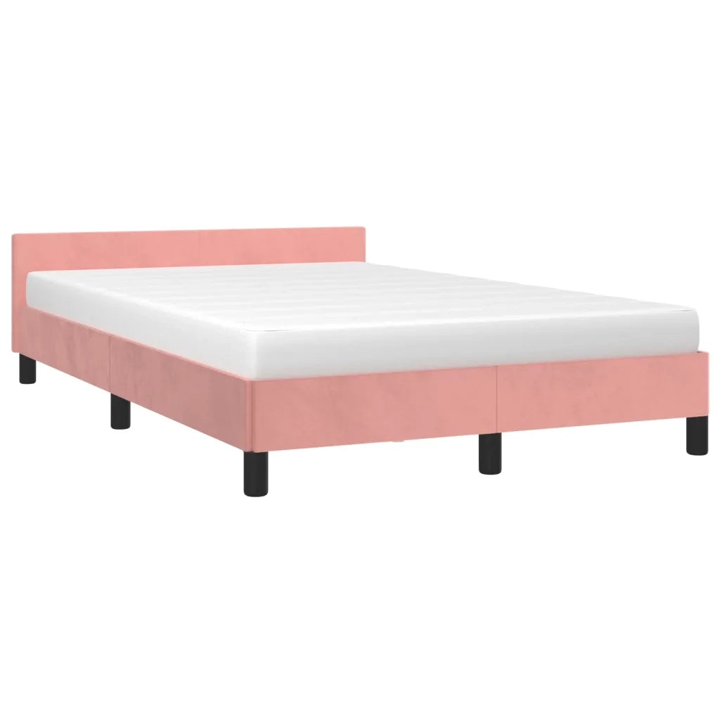 Giroletto senza Materasso Rosa 120x190 cm Velluto 379552