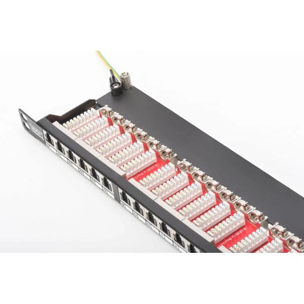 PANNELLO PATCH DIGITUS 24 PORTE CAT6 0,5 UNITA'' SCHERMATO DN91624SSLSH
