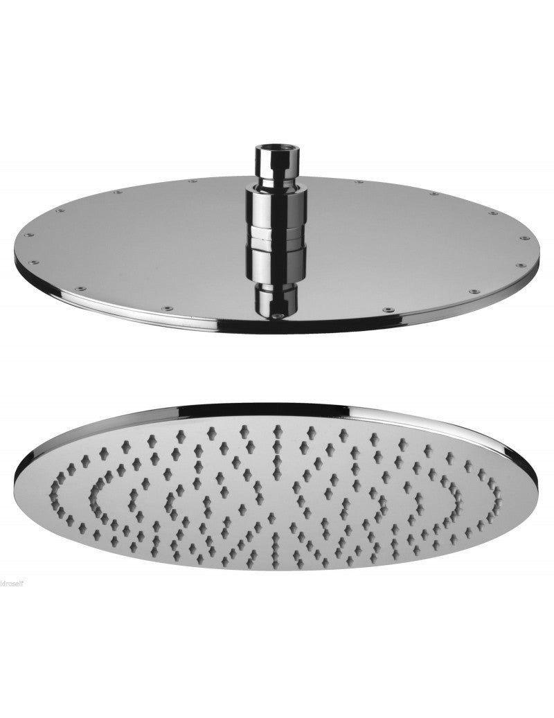 Set doccia con braccio doccia cm 40 e soffione doccia da 40 cm, tutto ottone pesante