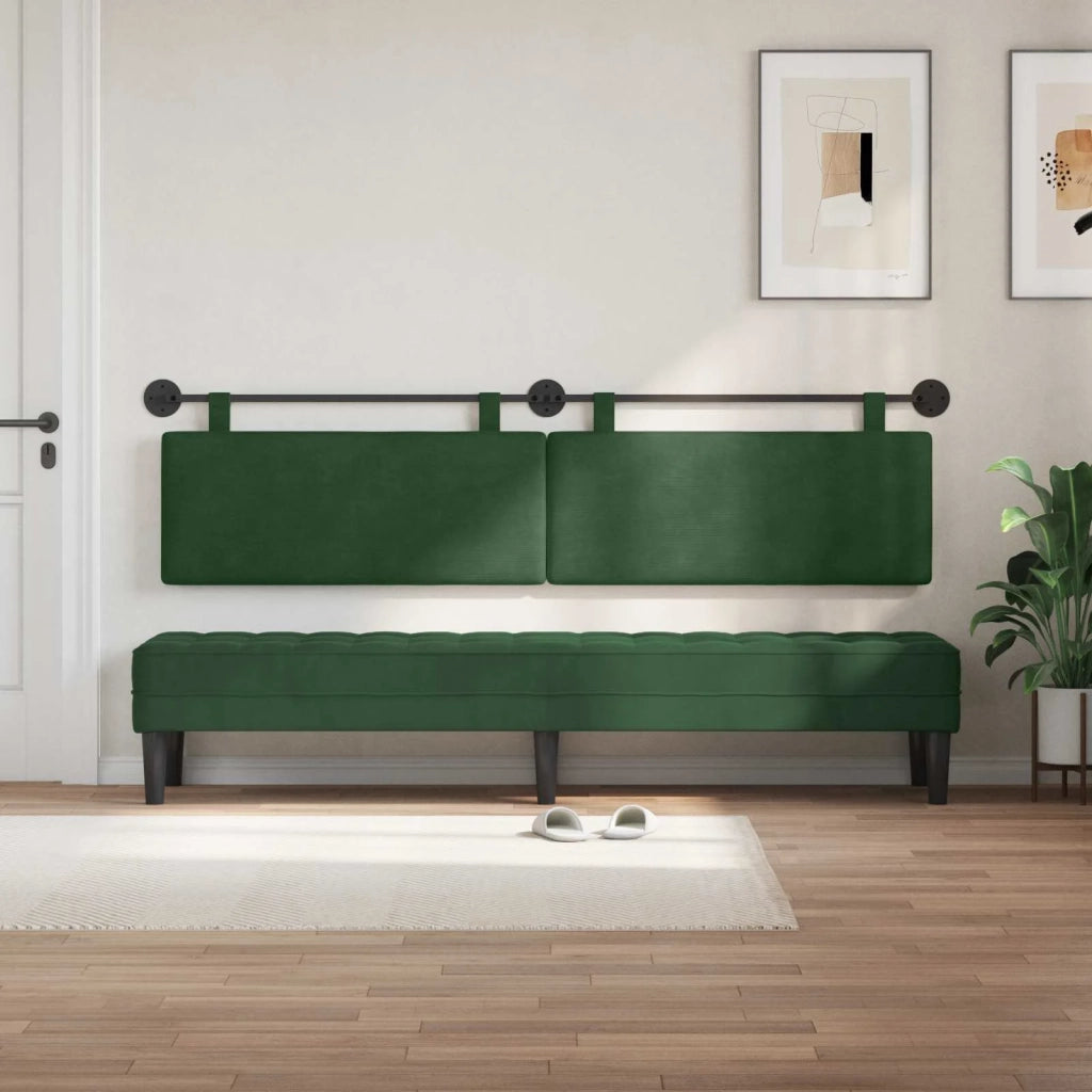 Testiera | Testata sospesa Verde Giungla Tessuto in Cords