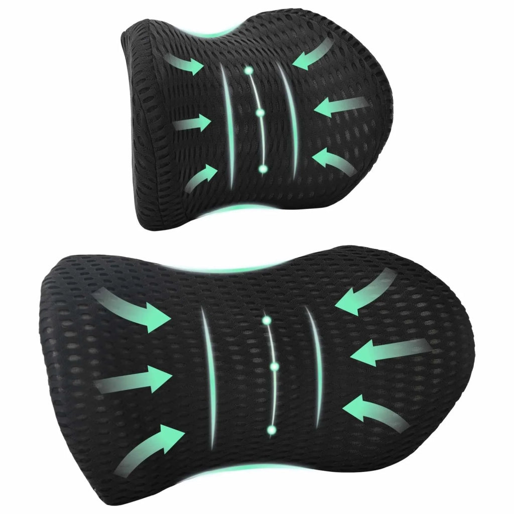 Cuscino cervicale, Cuscino lombare Nero Schiuma Memory CFW5840919