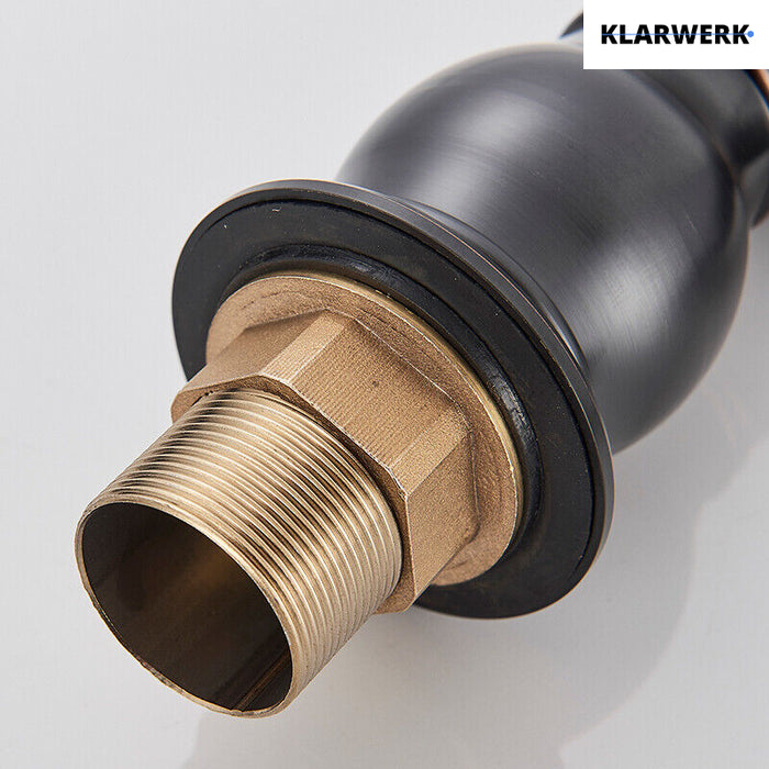 NALA | Rubinetto da bagno basso vintage Gastro nero spazzolato |. Rubinetto per lavabo retrò premium in acciaio inossidabile piccolo |