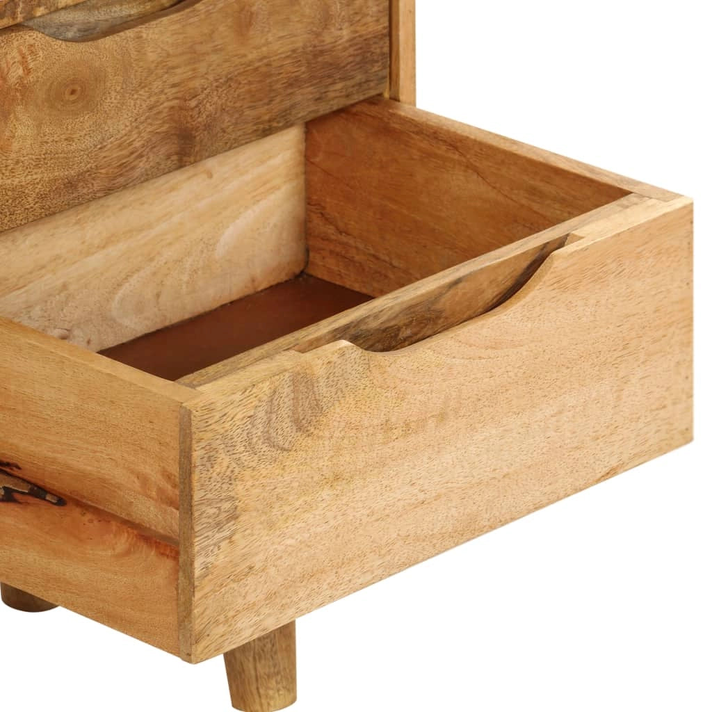 Comodino cassettiera mobile da camera da letto legno massello di mango 40 x 30 x 59,5 cm 1402059