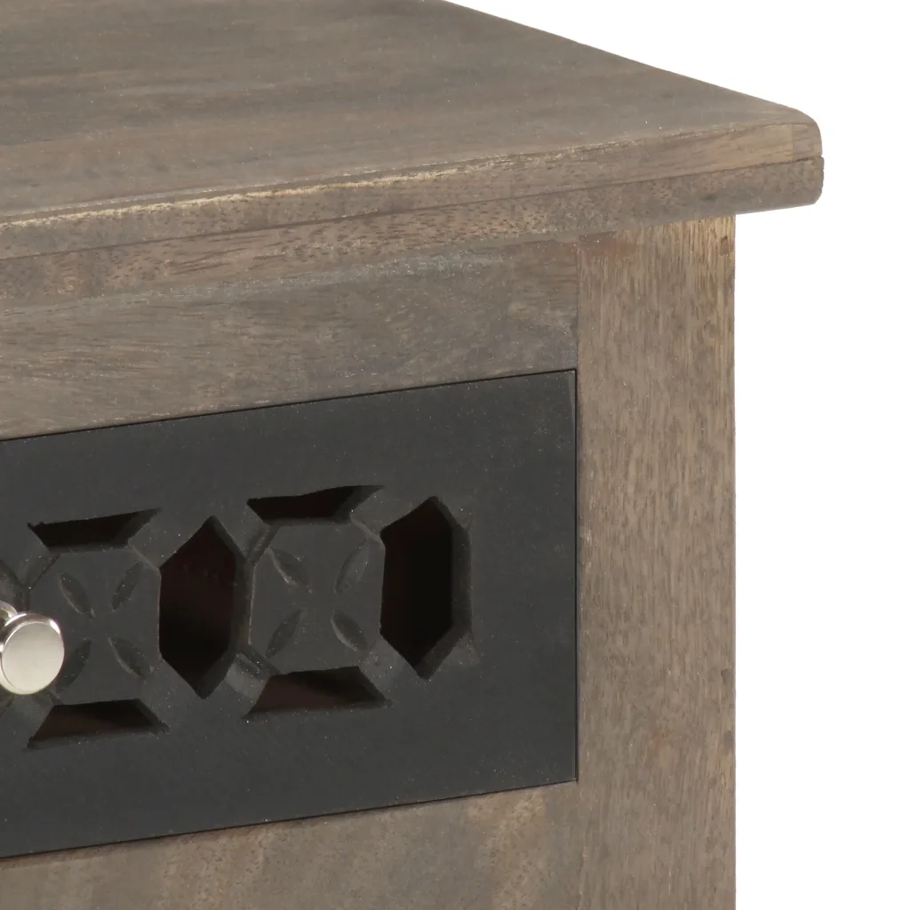 Comodino 40x30x50 cm in Legno Massello di Mango cod mxl 30196