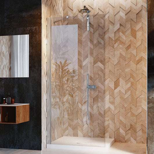 Parete Doccia Walk-In 56 cm in Cristallo Trasparente 6mm H190 Fosterberg Herning