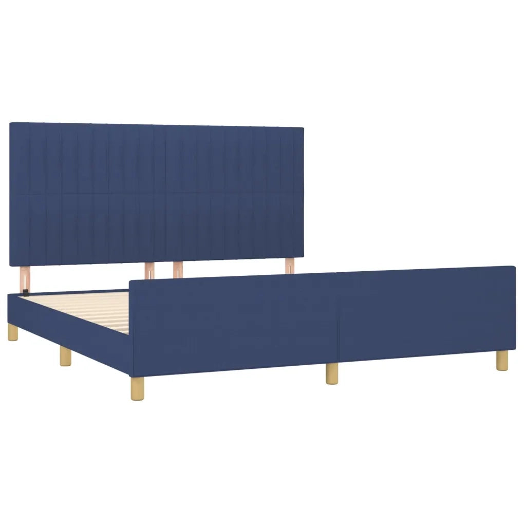 Giroletto senza Materasso Blu 180x200 cm in Tessuto