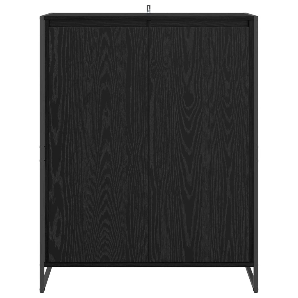 Mobile per scarpe con porta-Scarpiera Rovere Nero 79 x 36 x 100 cm