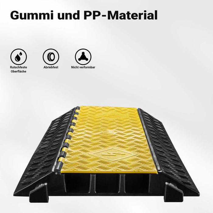 Canalina passacavi carrabile, 930x490x80mm, 3 canali, max 30 t, Pedana copricavo