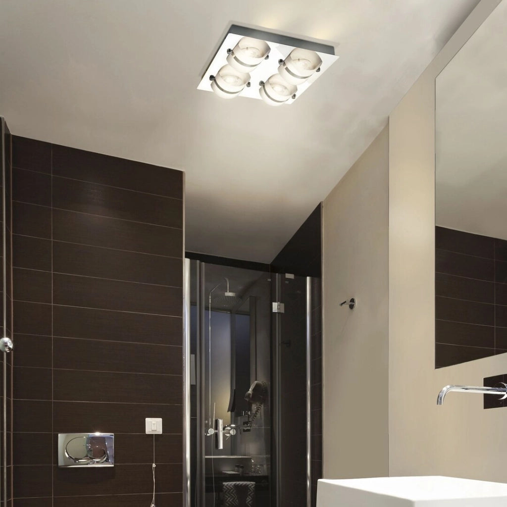 Plafoniera bagno LED 20W 30x30 cromata IP44 Rabalux