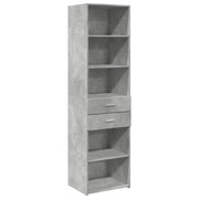Buffet credenza cassettiera mobiletto mobile contenitore organizer cucina soggiorno salotto alto 50 x 42,5 x 185 cm legno ingegnerizzato grigio 02_0034450
