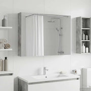 Mobiletto per specchio da bagno con lo scaffale Grigio cemento 889122