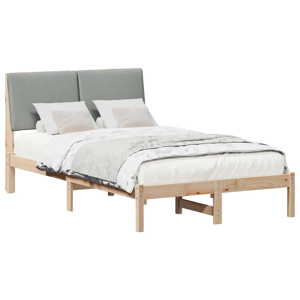 Struttura del Letto Marrone e grigio chiaro 135 x 190 cm