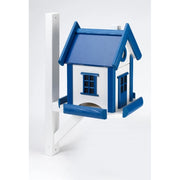 Nido per uccellini Swety azzurro in legno di conifera 25x25x28 cm - bird house con supporto parete outdoor