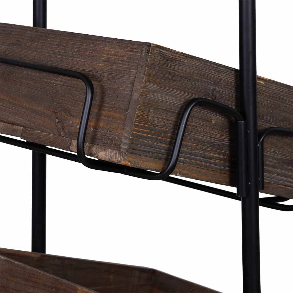 Scaffalatura in legno e metallo 50x48x168h cm