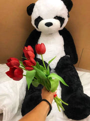 Peluche gigante a forma di panda 130 cm, ultra morbido, perfetto per compleanno, Natale, giocattolo…