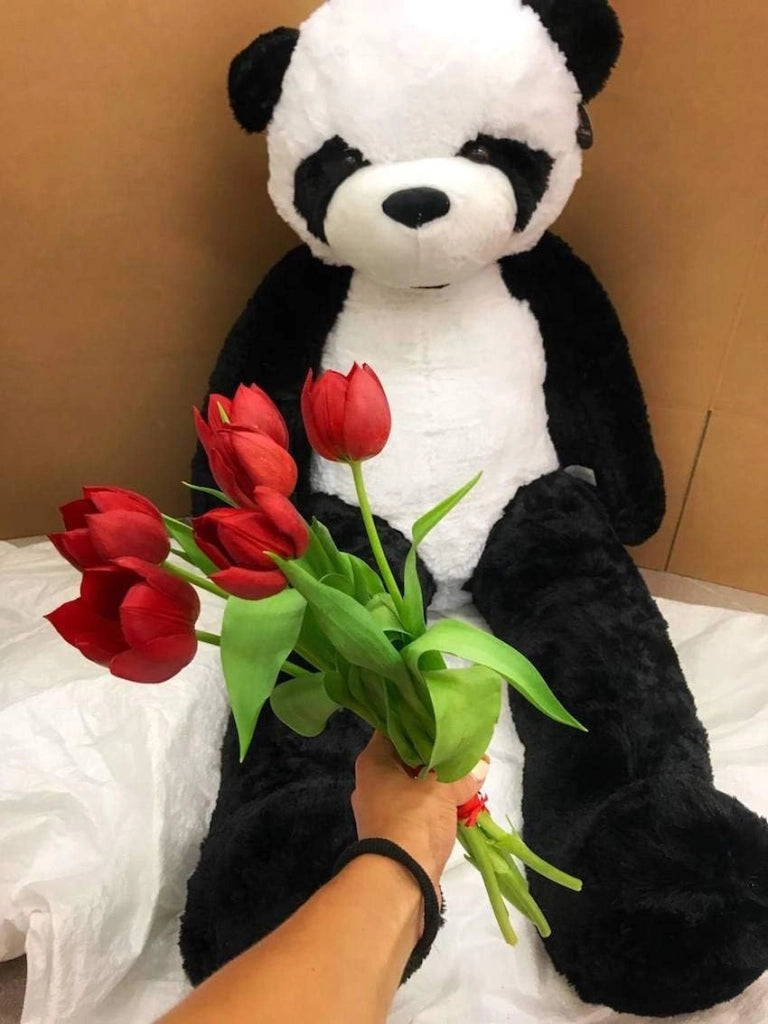 Peluche gigante a forma di panda 130 cm, ultra morbido, perfetto per compleanno, Natale, giocattolo…