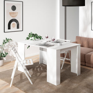 Consolle allungabile, 140x90x77cm, Per 6 persone, Tavolo da pranzo, Bianco RF2617