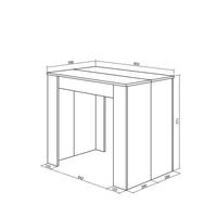 Consolle allungabile, 58 fino 180x90x77cm, Per 8 persone, Tavolo da pranzo, Bianco RF2534