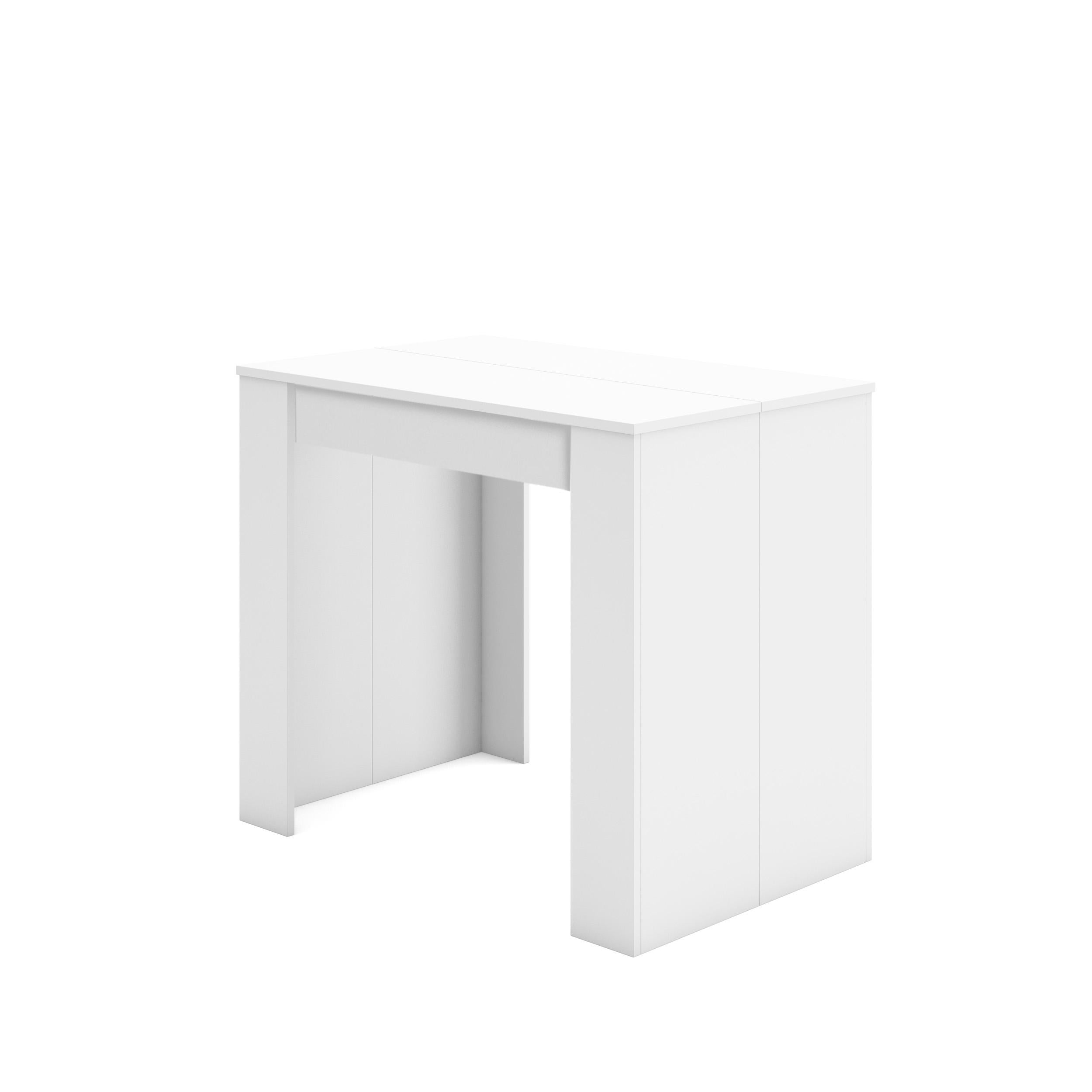 Consolle allungabile, 58 fino 180x90x77cm, Per 8 persone, Tavolo da pranzo, Bianco RF2534