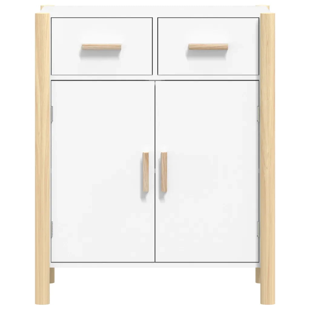 Credenza-Buffet-Armadio da cucina Bianca 62x38x75 cm in Legno Multistrato