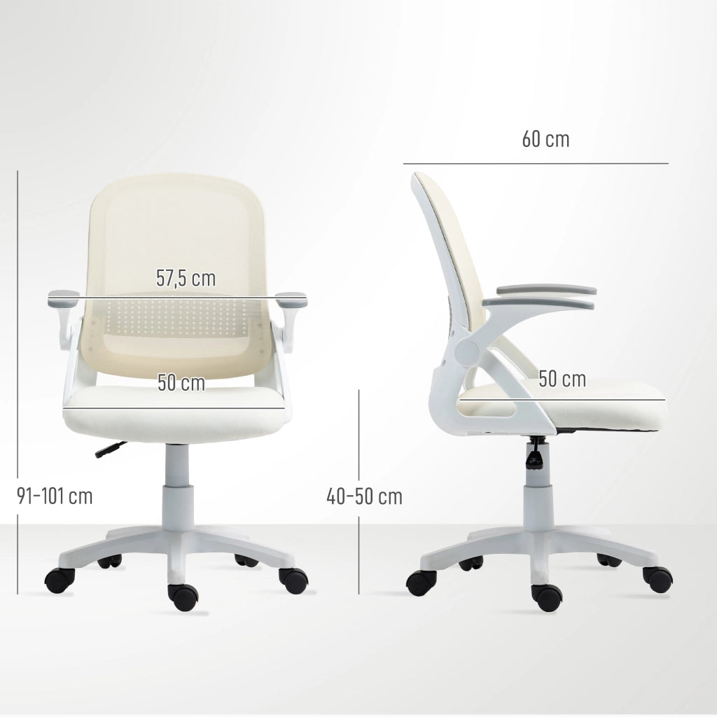 Poltrona da ufficio ergonomica ¨C zephmum ¨C rete grigia, braccioli regolabili, altezza regolabile