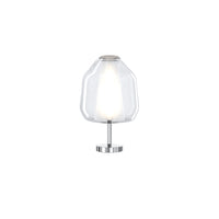 Lampada Contemporanea Double Skin Beta Metallo Cromo Vetro Trasp. 1 Luce E27