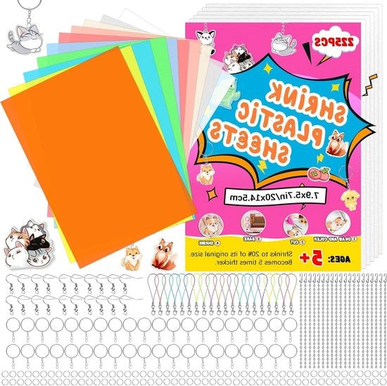Impacco di flessibili colorati per DIY con 20 flessibili, anelli e catenelle