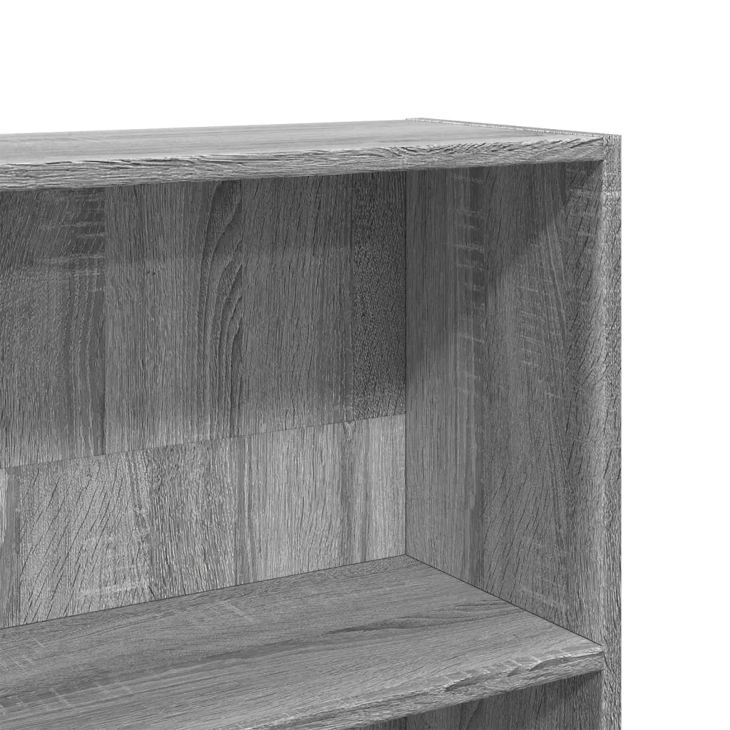 Libreria-Scaffale per Libri-Mobile di Stoccaggio Grigio Sonoma 80x24x143 cm in Legno Multistrato