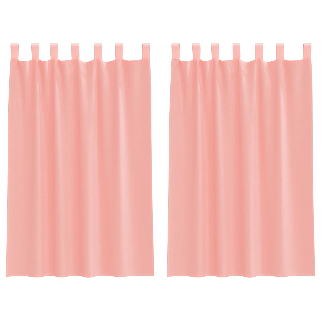 vidaXL Tende in Voile con Passanti 2 pz Rosa 140x175 cm
